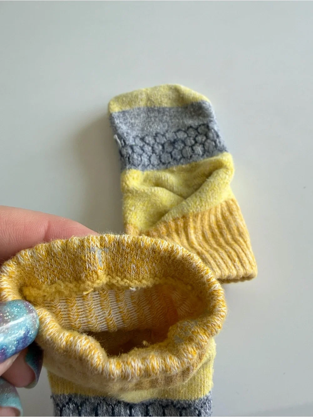 Bombas Toddler Quarter Socks 4 Pairs Ages 1-3 Size 5-7.5T Yellow Gray Red Blue